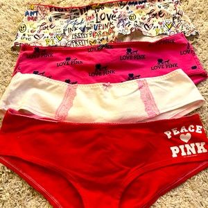 4 pairs of size M VS bootie short undies